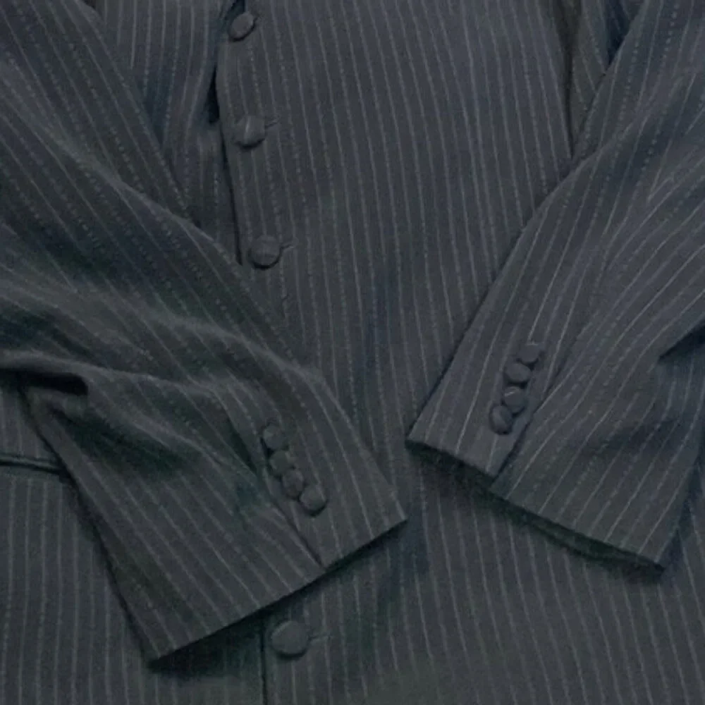 Veronelli Mens 48L 43W Pin Stripe 6-Button Single Breasted Suit Jacket Coat Only